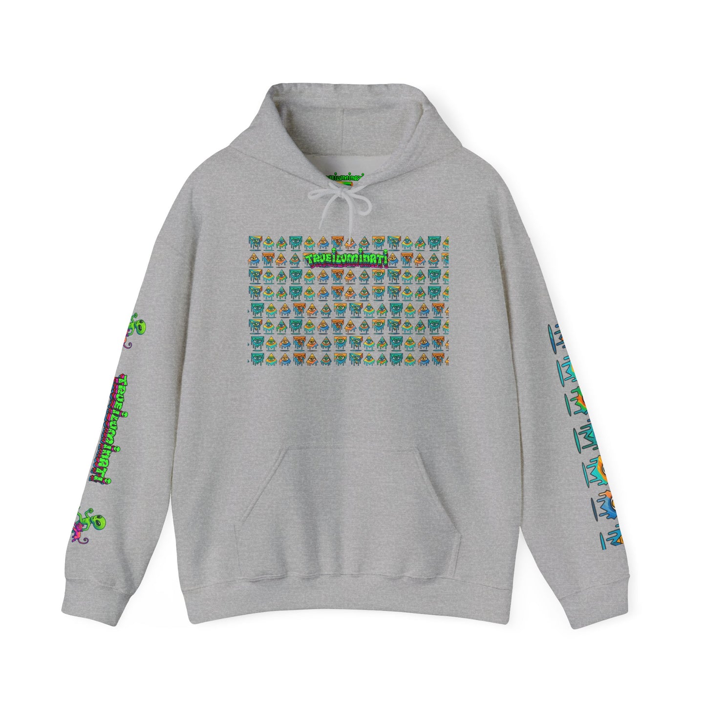 Young simbol by Trueiluminati Unisex Hoodie, Cozy Sweatshirt for Outdoor Lovers, Gift for Adventurers, Eco-Friendly Fashion, Great for Camping