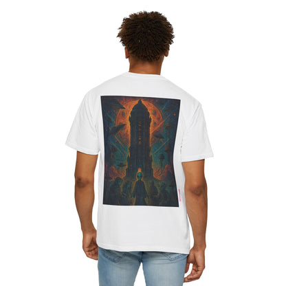Heaven Path By Trueiluminati Garment-Dyed T-shirt Unisex Gothic Tattoo-Style Shirt – Exclusive Trueiluminati Design