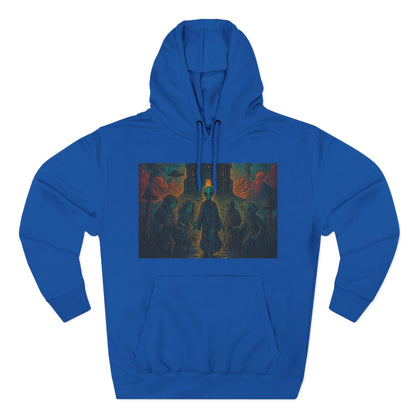 Heaven And Hell By Trueiluminati Mystical Three-Panel Fleece Hoodie - Cozy Apparel for Fans of Fantasy, Unique Gift for Holidays, Ideal for Autumn and Winter Loungewear