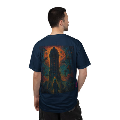 Heaven Path By Trueiluminati Garment-Dyed T-shirt Unisex Gothic Tattoo-Style Shirt – Exclusive Trueiluminati Design