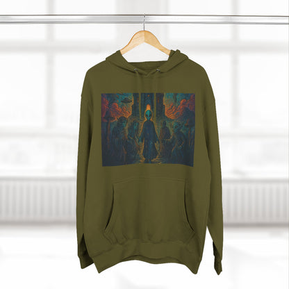 Heaven And Hell By Trueiluminati Mystical Three-Panel Fleece Hoodie - Cozy Apparel for Fans of Fantasy, Unique Gift for Holidays, Ideal for Autumn and Winter Loungewear