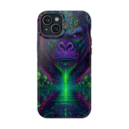 Alpha Apee By Trueiluminati Vibrant Gorilla Phone Case - Magnetic Impact-Resistant, Carry the Vibe Unique Gift for Animal Lovers, Psychedelic Design, Phone Protector, Eco-Friendly