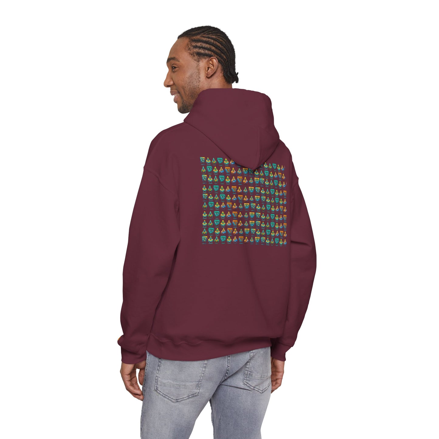 Young simbol by Trueiluminati Unisex Hoodie, Cozy Sweatshirt for Outdoor Lovers, Gift for Adventurers, Eco-Friendly Fashion, Great for Camping