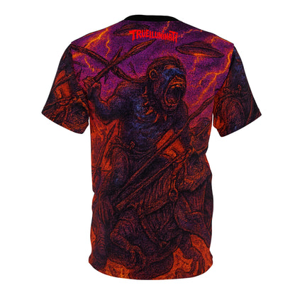 First Day by Trueiluminati Unisex Tee, Unique Graphic Tee, Sci-Fi T-Shirt, Gift for Space Lovers, Men's & Women's Casual Wear