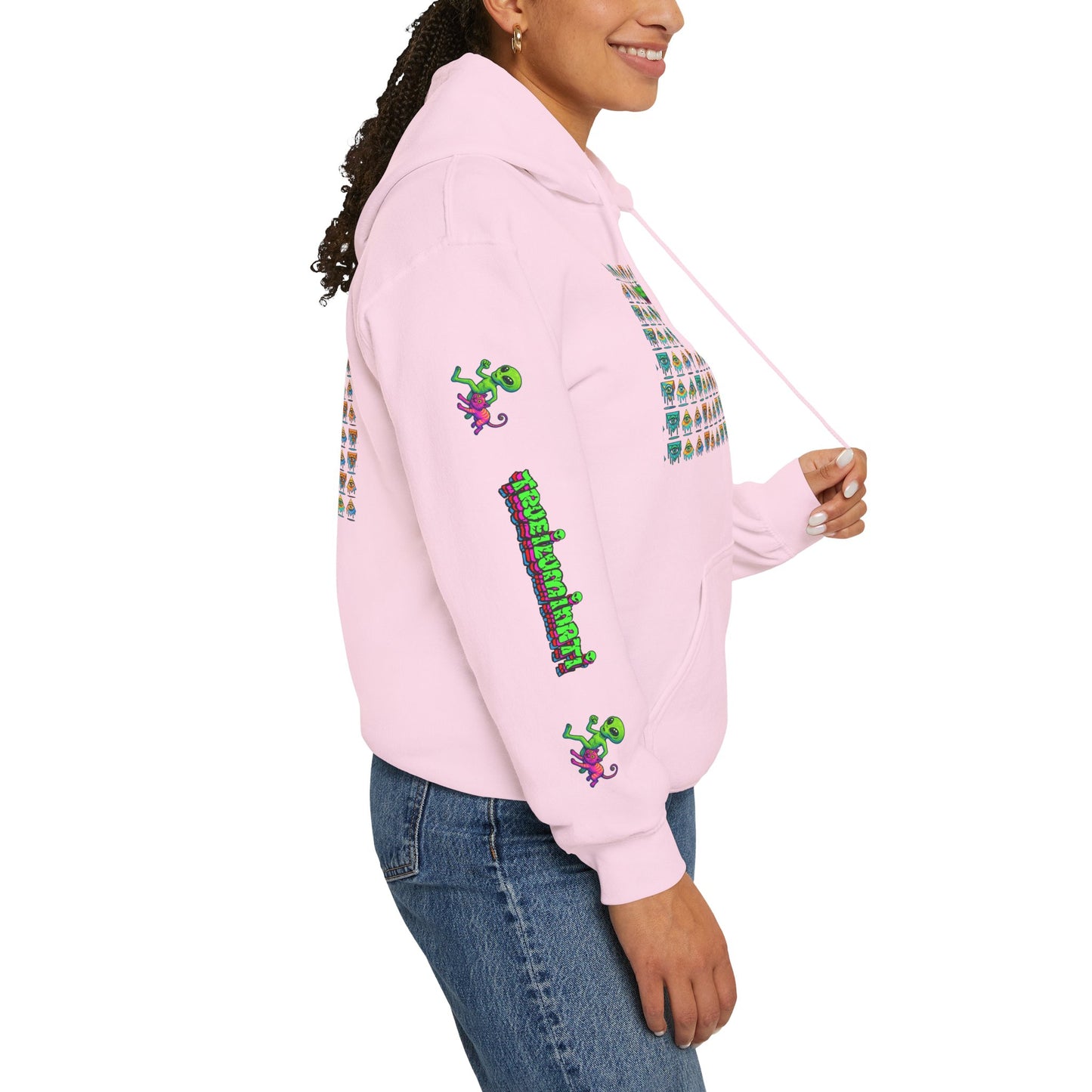 Young simbol by Trueiluminati Unisex Hoodie, Cozy Sweatshirt for Outdoor Lovers, Gift for Adventurers, Eco-Friendly Fashion, Great for Camping