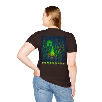 Forest At Night By Trueiluminati Mystical Gathering Unisex T-Shirt | Chill Vibes, Perfect for Festivals, Summer Nights, Gift for Friends, Unique Graphic Tee