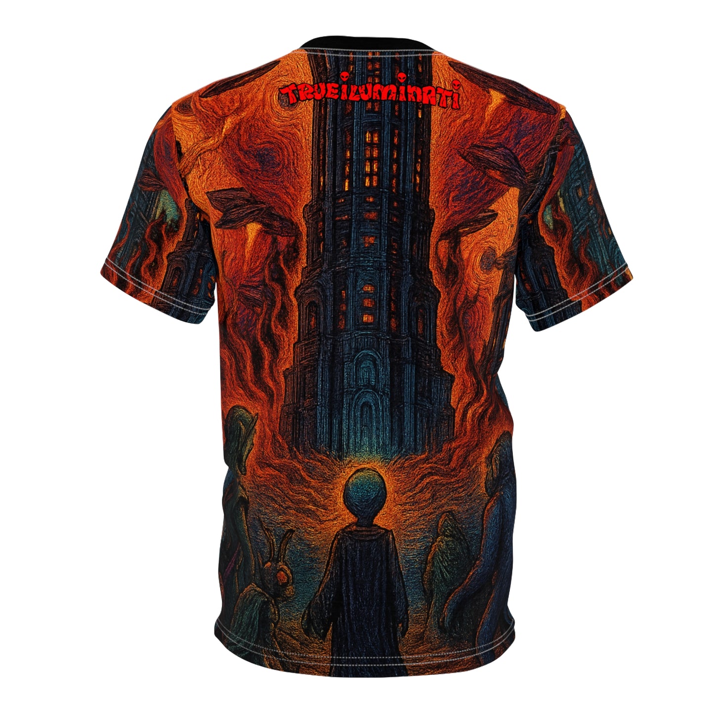 Heaven and Hell by Trueiluminati Unisex Tee, Unique Graphic Tee, Sci-Fi T-Shirt, Gift for Space Lovers, Men's & Women's Casual Wear
