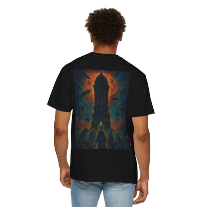 Heaven Path By Trueiluminati Garment-Dyed T-shirt Unisex Gothic Tattoo-Style Shirt – Exclusive Trueiluminati Design