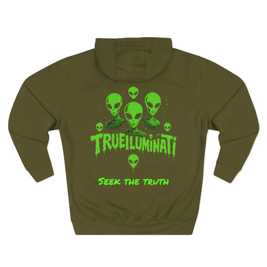 Meeting at House Aliens & Truth Hoodie - Cozy Fleece, Unisex, Perfect for Sci-Fi Fans, Gift for UFO Lovers, Streetwear Style