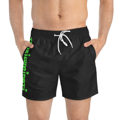 Eyes For Beach By Trueiluminati Swim Trunks -Black- | Trueiluminati Swim Shorts – Cosmic Flow, Endless Vibes Summer Beachwear, Pool Party Swimwear, Vacation Essential, Surf Shorts, Fun Design, Relaxed...