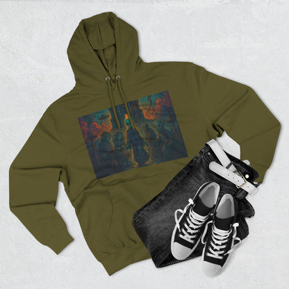 Heaven And Hell By Trueiluminati Mystical Three-Panel Fleece Hoodie - Cozy Apparel for Fans of Fantasy, Unique Gift for Holidays, Ideal for Autumn and Winter Loungewear