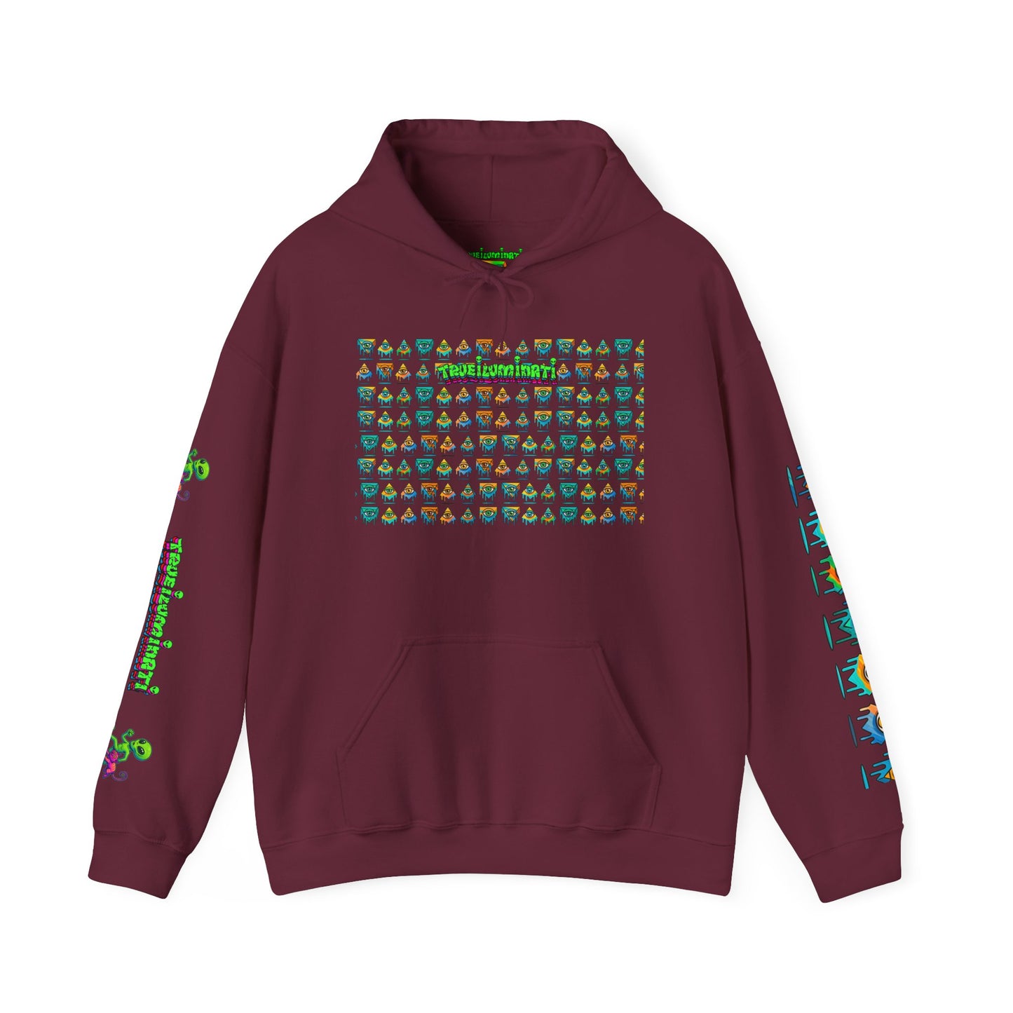 Young simbol by Trueiluminati Unisex Hoodie, Cozy Sweatshirt for Outdoor Lovers, Gift for Adventurers, Eco-Friendly Fashion, Great for Camping