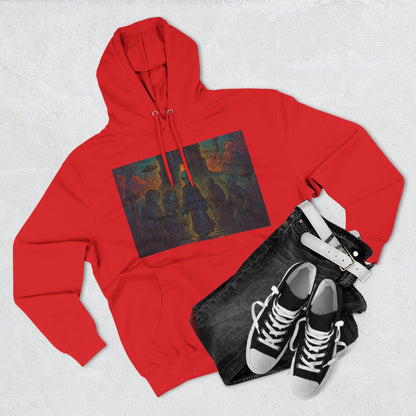 Heaven And Hell By Trueiluminati Mystical Three-Panel Fleece Hoodie - Cozy Apparel for Fans of Fantasy, Unique Gift for Holidays, Ideal for Autumn and Winter Loungewear