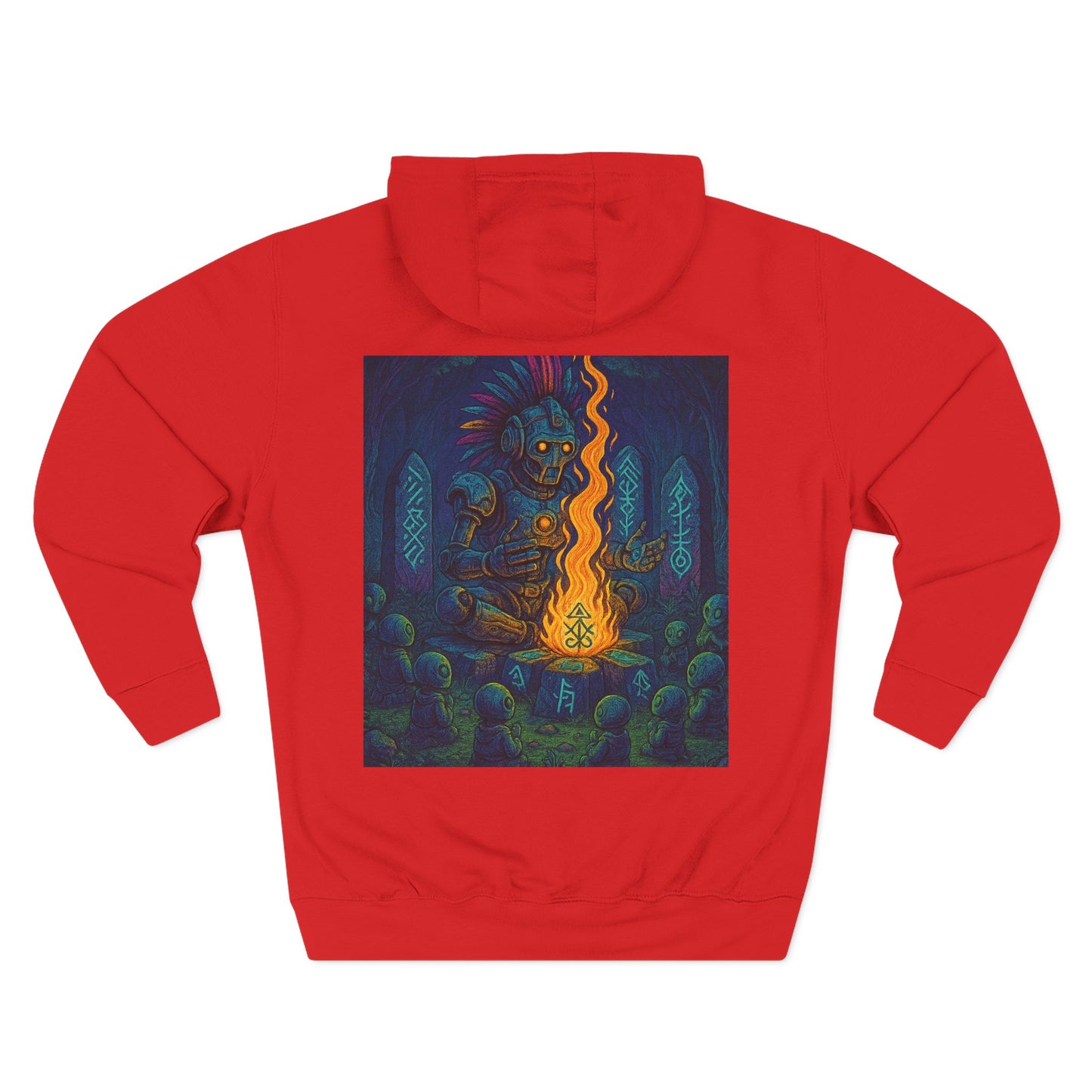 🔥 Fire Elemental Shaman Hoodie – By Trueiluminati Flame, Cosmic Streetwear, Unisex Style