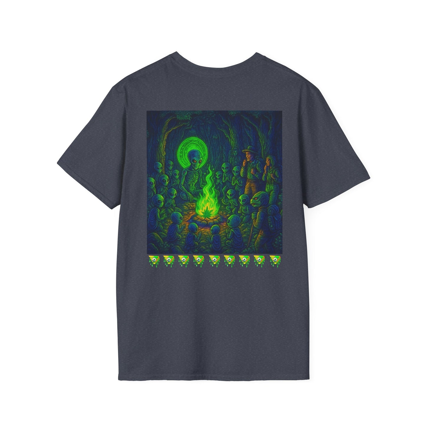 Forest At Night By Trueiluminati Mystical Gathering Unisex T-Shirt | Chill Vibes, Perfect for Festivals, Summer Nights, Gift for Friends, Unique Graphic Tee