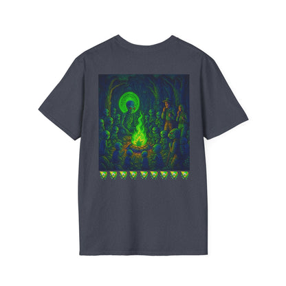 Forest At Night By Trueiluminati Mystical Gathering Unisex T-Shirt | Chill Vibes, Perfect for Festivals, Summer Nights, Gift for Friends, Unique Graphic Tee