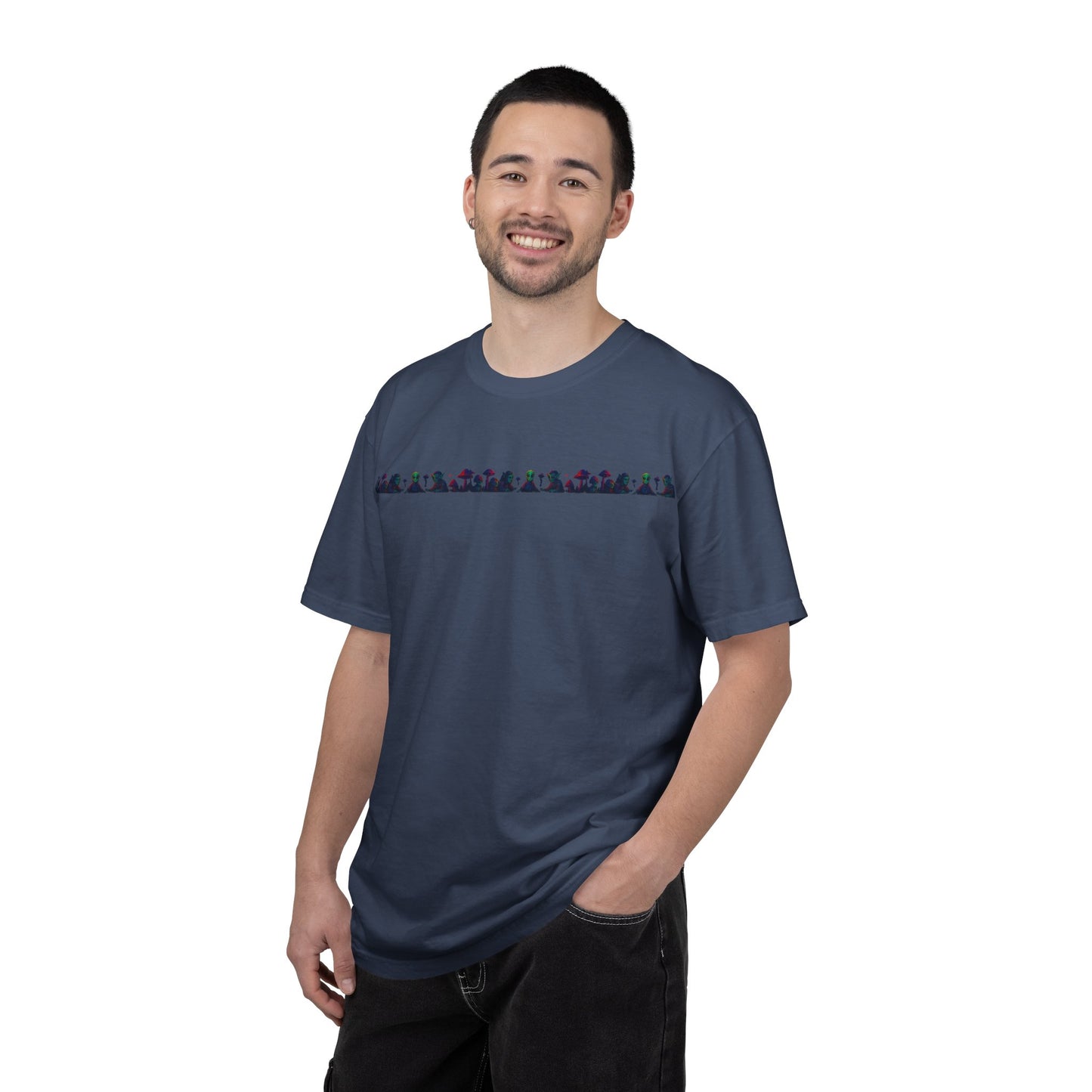Heaven Path By Trueiluminati Garment-Dyed T-shirt Unisex Gothic Tattoo-Style Shirt – Exclusive Trueiluminati Design