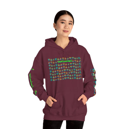 Young simbol by Trueiluminati Unisex Hoodie, Cozy Sweatshirt for Outdoor Lovers, Gift for Adventurers, Eco-Friendly Fashion, Great for Camping