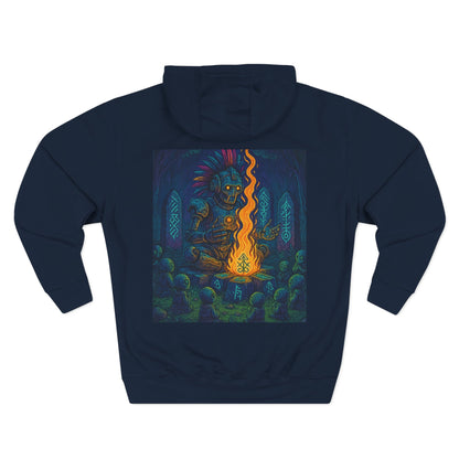 🔥 Fire Elemental Shaman Hoodie – By Trueiluminati Flame, Cosmic Streetwear, Unisex Style