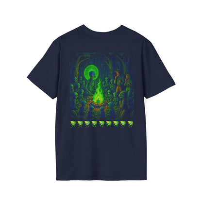 Forest At Night By Trueiluminati Mystical Gathering Unisex T-Shirt | Chill Vibes, Perfect for Festivals, Summer Nights, Gift for Friends, Unique Graphic Tee