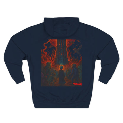 Heaven And Hell By Trueiluminati Mystical Three-Panel Fleece Hoodie - Cozy Apparel for Fans of Fantasy, Unique Gift for Holidays, Ideal for Autumn and Winter Loungewear