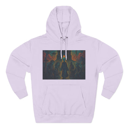 Heaven And Hell By Trueiluminati Mystical Three-Panel Fleece Hoodie - Cozy Apparel for Fans of Fantasy, Unique Gift for Holidays, Ideal for Autumn and Winter Loungewear