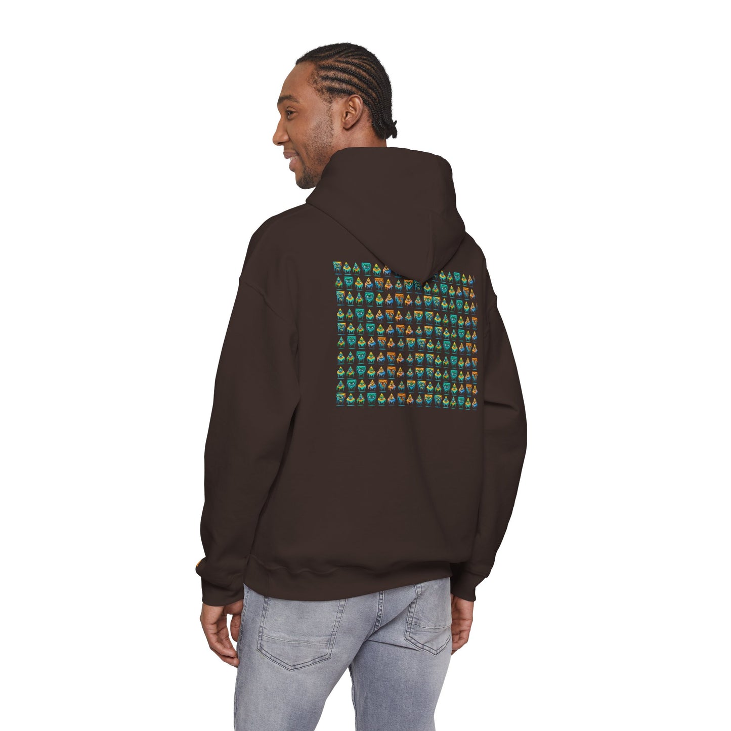 Young simbol by Trueiluminati Unisex Hoodie, Cozy Sweatshirt for Outdoor Lovers, Gift for Adventurers, Eco-Friendly Fashion, Great for Camping