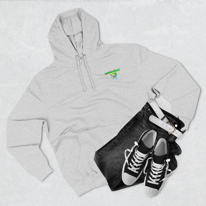 Vibrant Three-Panel Fleece Hoodie, Cozy Sweatshirt for Fall, Unique Graphic Hoodie, Artistic Gift, Festival Wear Saint Death By Trueiluminati