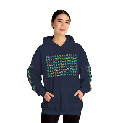 Young simbol by Trueiluminati Unisex Hoodie, Cozy Sweatshirt for Outdoor Lovers, Gift for Adventurers, Eco-Friendly Fashion, Great for Camping