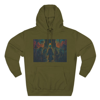 Heaven And Hell By Trueiluminati Mystical Three-Panel Fleece Hoodie - Cozy Apparel for Fans of Fantasy, Unique Gift for Holidays, Ideal for Autumn and Winter Loungewear