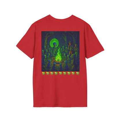 Forest At Night By Trueiluminati Mystical Gathering Unisex T-Shirt | Chill Vibes, Perfect for Festivals, Summer Nights, Gift for Friends, Unique Graphic Tee