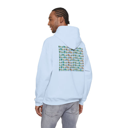 Young simbol by Trueiluminati Unisex Hoodie, Cozy Sweatshirt for Outdoor Lovers, Gift for Adventurers, Eco-Friendly Fashion, Great for Camping