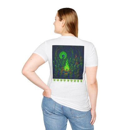 Forest At Night By Trueiluminati Mystical Gathering Unisex T-Shirt | Chill Vibes, Perfect for Festivals, Summer Nights, Gift for Friends, Unique Graphic Tee