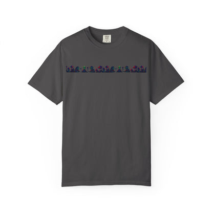 Hell Path By Trueiluminati Garment-Dyed T-shirt Unisex Gothic Tattoo-Style Shirt – Exclusive Trueiluminati Design