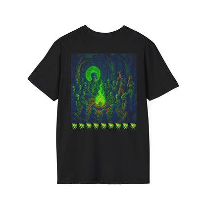Forest At Night By Trueiluminati Mystical Gathering Unisex T-Shirt | Chill Vibes, Perfect for Festivals, Summer Nights, Gift for Friends, Unique Graphic Tee
