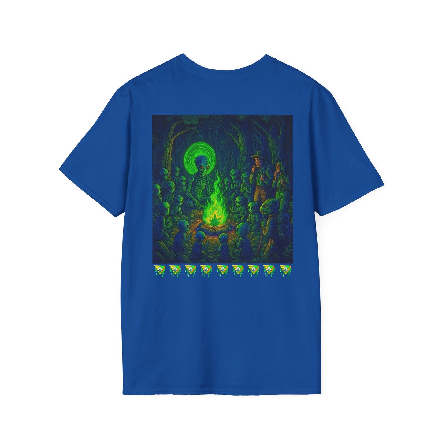 Forest At Night By Trueiluminati Mystical Gathering Unisex T-Shirt | Chill Vibes, Perfect for Festivals, Summer Nights, Gift for Friends, Unique Graphic Tee