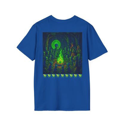 Forest At Night By Trueiluminati Mystical Gathering Unisex T-Shirt | Chill Vibes, Perfect for Festivals, Summer Nights, Gift for Friends, Unique Graphic Tee