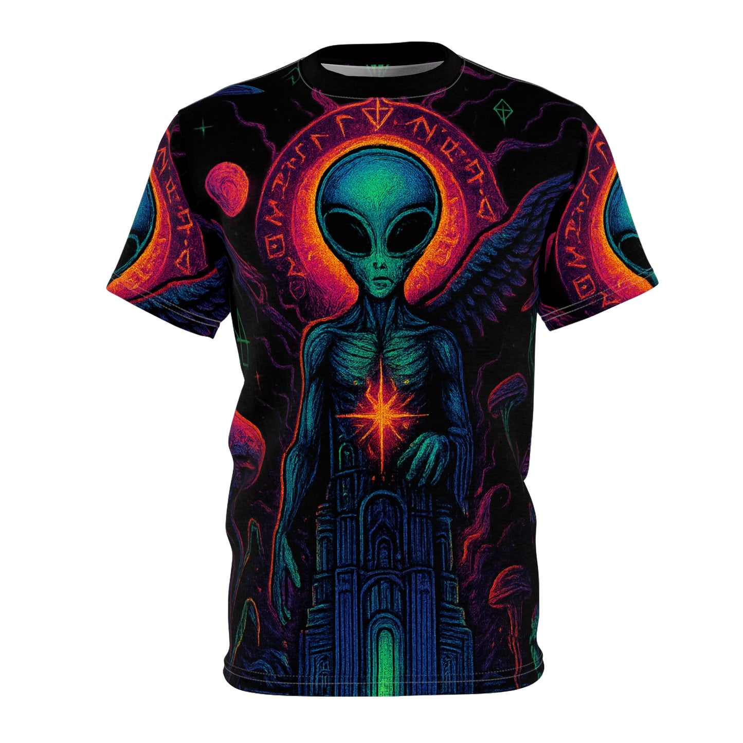 The Tower by Trueiluminati Unisex Tee, Unique Graphic Tee, Sci-Fi T-Shirt, Gift for Space Lovers, Men's & Women's Casual Wear