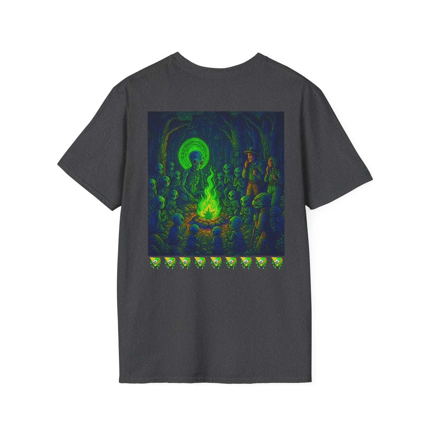 Forest At Night By Trueiluminati Mystical Gathering Unisex T-Shirt | Chill Vibes, Perfect for Festivals, Summer Nights, Gift for Friends, Unique Graphic Tee
