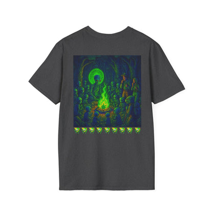 Forest At Night By Trueiluminati Mystical Gathering Unisex T-Shirt | Chill Vibes, Perfect for Festivals, Summer Nights, Gift for Friends, Unique Graphic Tee