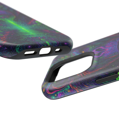 Alpha Apee By Trueiluminati Vibrant Gorilla Phone Case - Magnetic Impact-Resistant, Carry the Vibe Unique Gift for Animal Lovers, Psychedelic Design, Phone Protector, Eco-Friendly