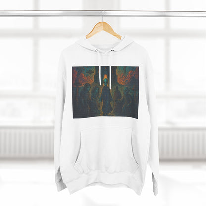 Heaven And Hell By Trueiluminati Mystical Three-Panel Fleece Hoodie - Cozy Apparel for Fans of Fantasy, Unique Gift for Holidays, Ideal for Autumn and Winter Loungewear