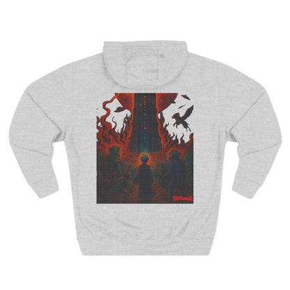 Heaven And Hell By Trueiluminati Mystical Three-Panel Fleece Hoodie - Cozy Apparel for Fans of Fantasy, Unique Gift for Holidays, Ideal for Autumn and Winter Loungewear