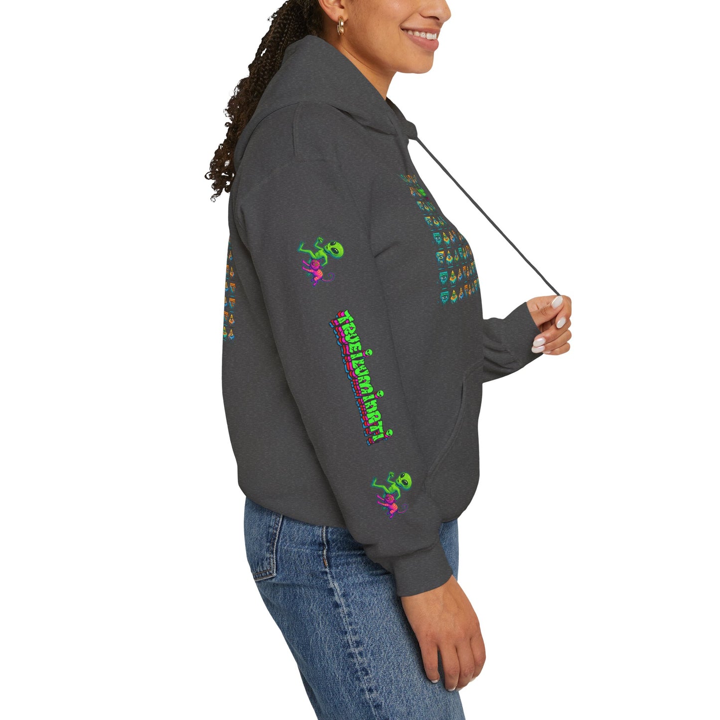 Young simbol by Trueiluminati Unisex Hoodie, Cozy Sweatshirt for Outdoor Lovers, Gift for Adventurers, Eco-Friendly Fashion, Great for Camping