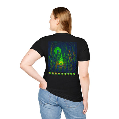 Forest At Night By Trueiluminati Mystical Gathering Unisex T-Shirt | Chill Vibes, Perfect for Festivals, Summer Nights, Gift for Friends, Unique Graphic Tee