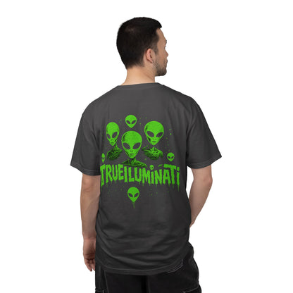 Welcome To The Club By Trueiuminati Unisex Gothic Tattoo-Style Shirt – Exclusive Trueiluminati Design Garment-Dyed T-shirt