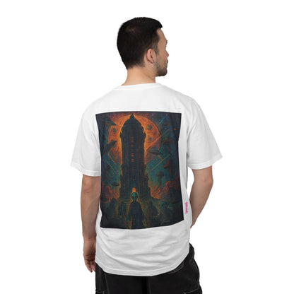 Heaven Path By Trueiluminati Garment-Dyed T-shirt Unisex Gothic Tattoo-Style Shirt – Exclusive Trueiluminati Design