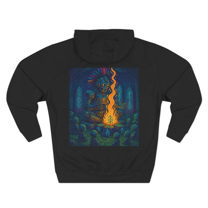 🔥 Fire Elemental Shaman Hoodie – By Trueiluminati Flame, Cosmic Streetwear, Unisex Style