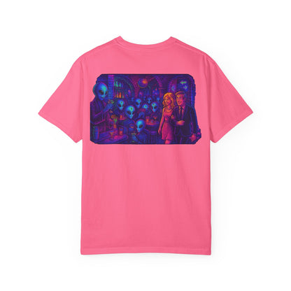 New  Disco Club By Trueiluminati Unisex T-shirt with Alien Love Design, Fun Graphic Tee, Casual Wear, Gift for Friends, Unique Party Shirt, Statement Top