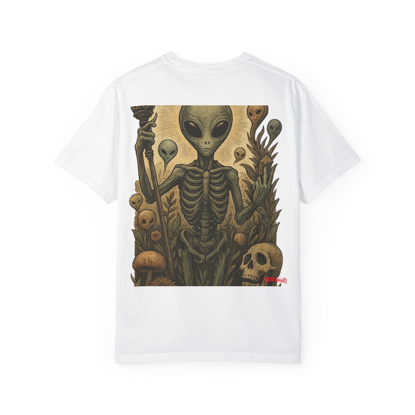 Seeker Alien By Trueiluminati -Inspired Unisex T-Shirt, Cool Graphic Tee, Gift for Sci-Fi Lovers, Trendy Streetwear, Casual Everyday Wear